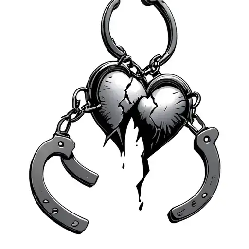 Broken Heart Handcuffs
