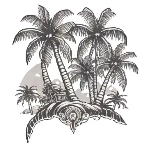 Palm Tree Taino Dominican Republic