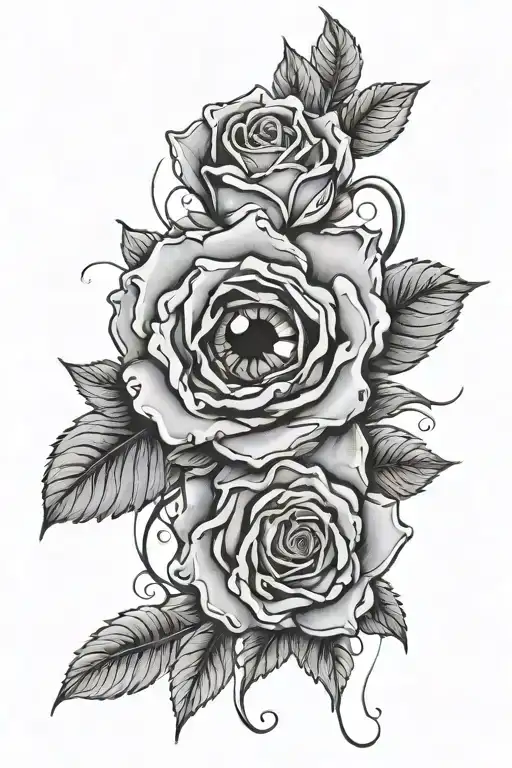 Scary Eyes Crying And Roses