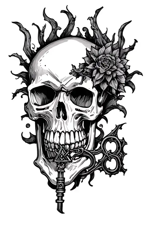Occult Key Skull