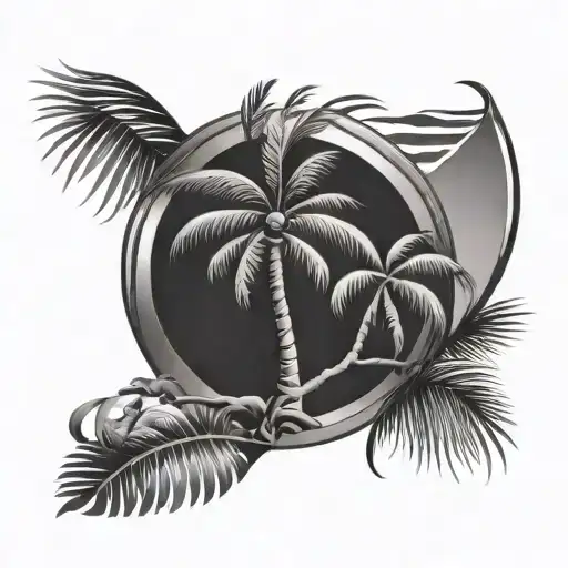 Palm Tree Dominican Puerto Rican Taino Symbol
