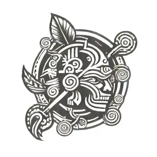 Taino Symbol With Dominican Crest