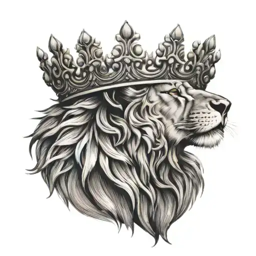 Lion Wearing A Crown