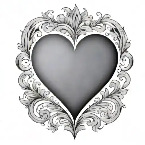 Delicate Black Heart No Banner Wrapped
