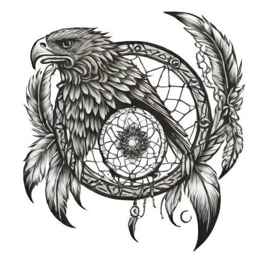 Garra Symbol Inside A Dreamcatcher