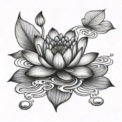 Water Lily Tattoo