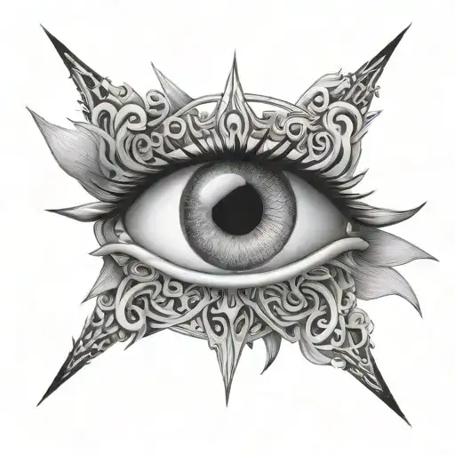 The Name Christian With An Eye Symbol Integrated