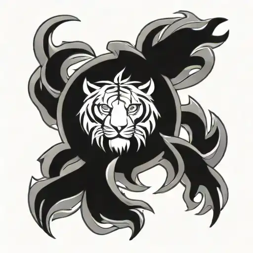 Leo And Cancer Zodiac Symbol Intertwined