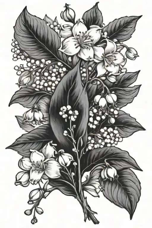 Lily Of The Valley And Hawthorn Flowers Gemini And Taurus