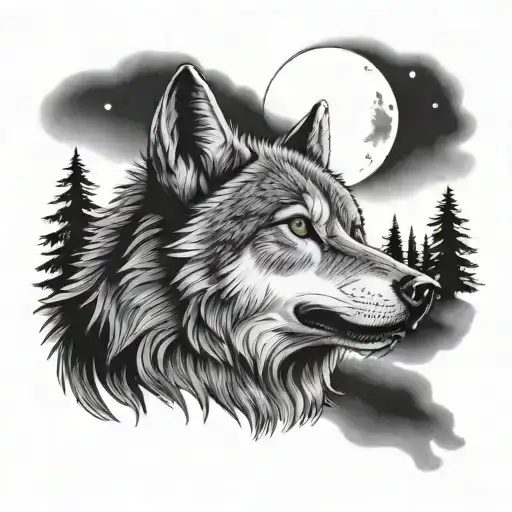 Wolf Howling At The Moon