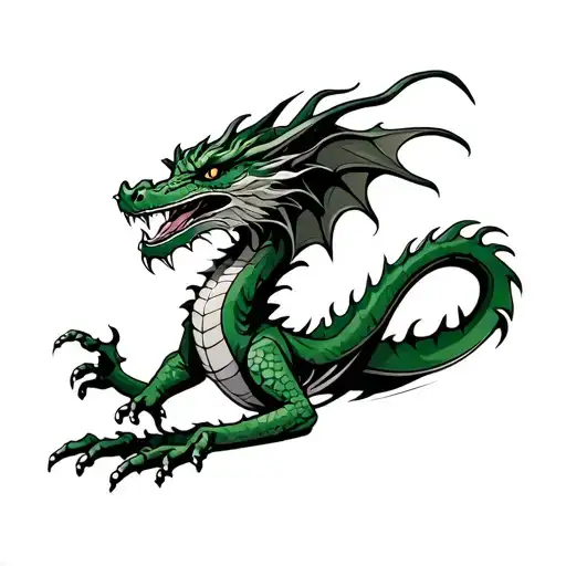 Patriotic Green Dragon
