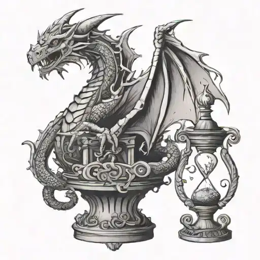 Dragon Crushing A Hourglass