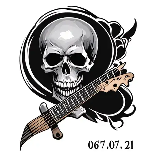 Small Tattoo For Band Death Date 06 07 21