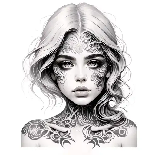 A Female Body Dematerializing Into Slices