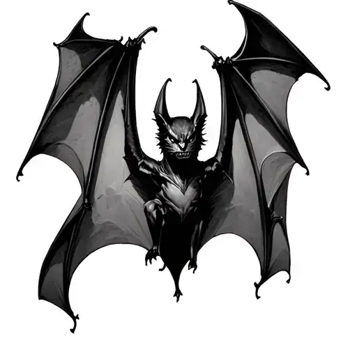 A Bat In Front Of A Cathedral