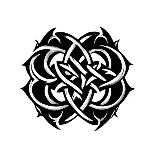 Negative Space Celtic Triskelion Outline