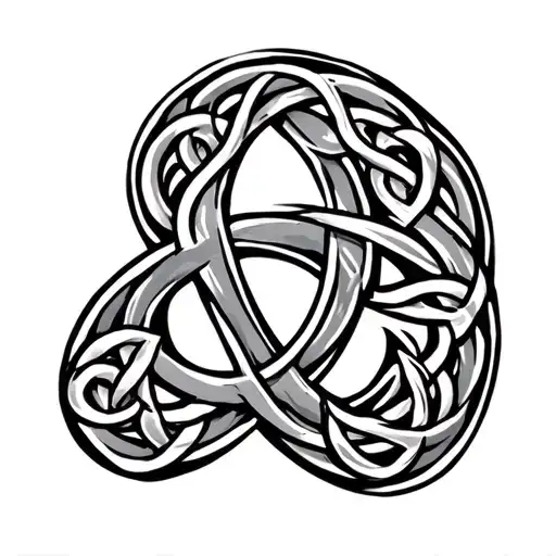 Negative Space Celtic Triskelion