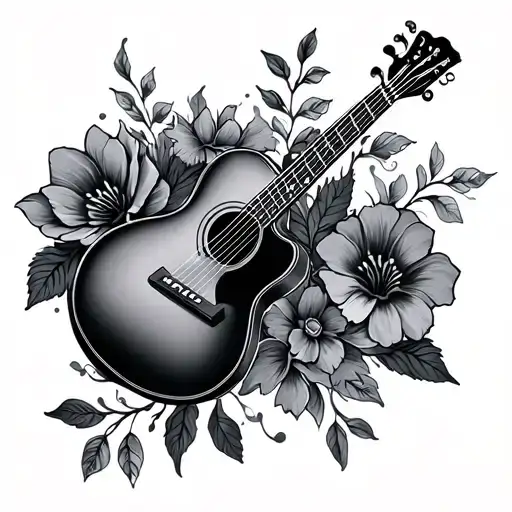 Music Flowers Theatre Tattoo