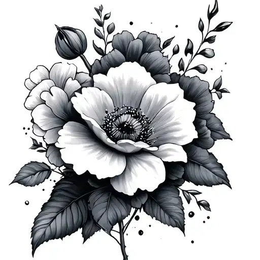 Music Flowers Theatre Tattoo