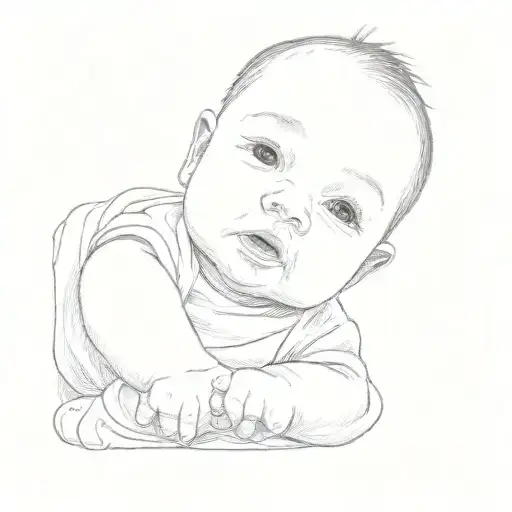 A Baby Laying On A Bed Dreaming About Rainbow Colors