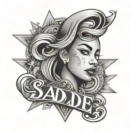 The Word Sade In A Chicano Style Font