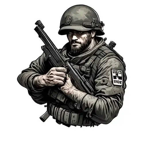 Solider Displays Discipline