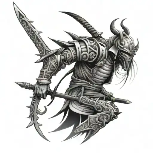 Samurai Cyborg Tribal