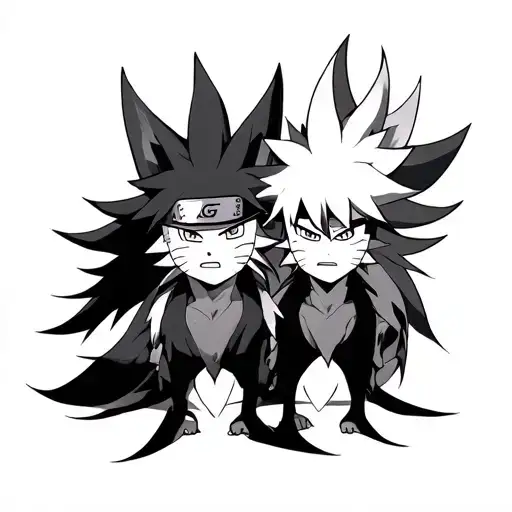 Kurama X Naruto Characters