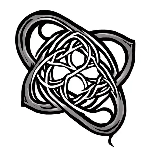 The Awen Symbol Made Of Celtic Knots
