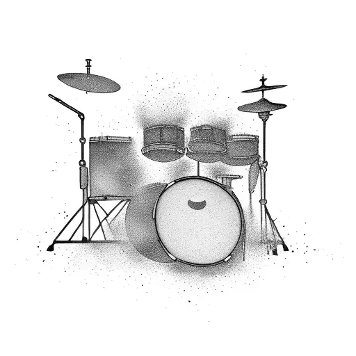 Abstract Representation Of A Drum Set