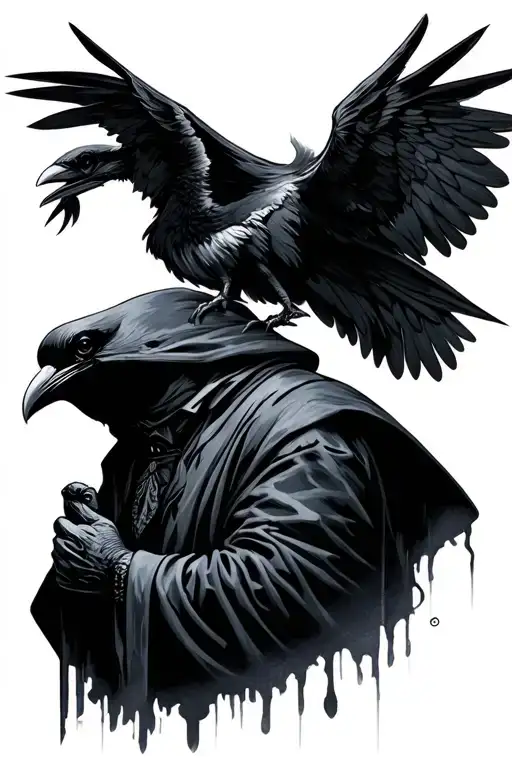 Plague Doctor With Crow