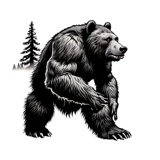 Bigfoot Mountains Forest Bear