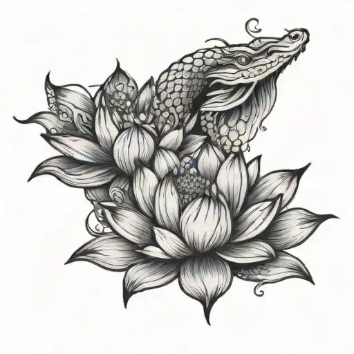 Lotus And Snake