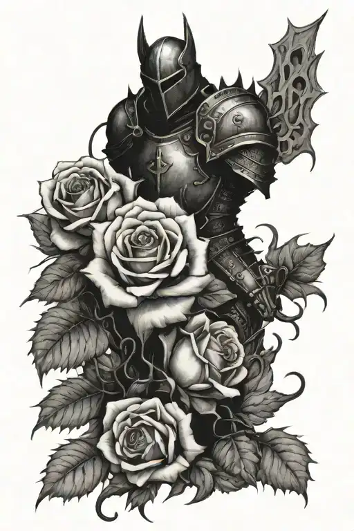 Black Knight Roses Thorny Vines