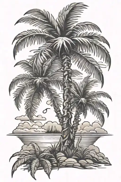 Surrealistic Palm Tree