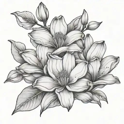 Magnolia Flowers With Space