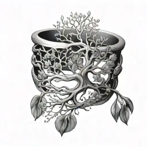 Spell Ring About Trees And Plants Intertwined