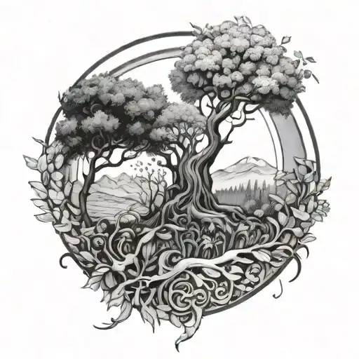 Magic Circle About Trees And Plants Sprouting