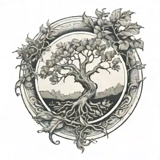 Magic Circle About Trees And Plants Sprouting