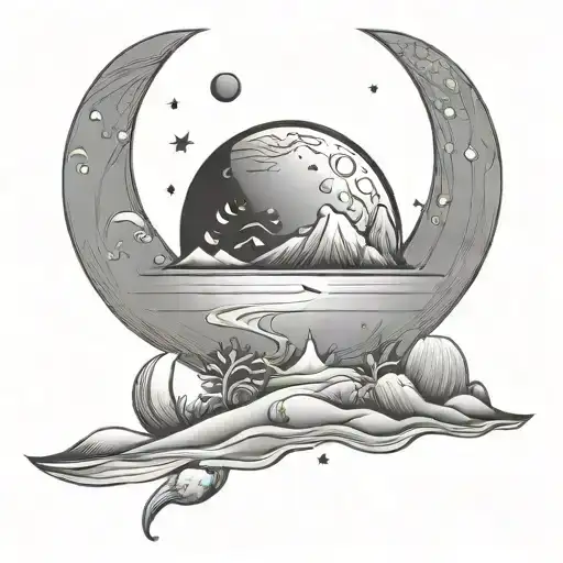 Beach And Moon Psy Simbol