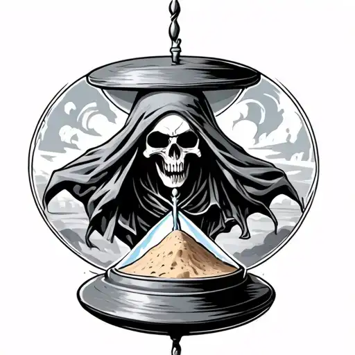 Sand Hourglass Grim Reaper