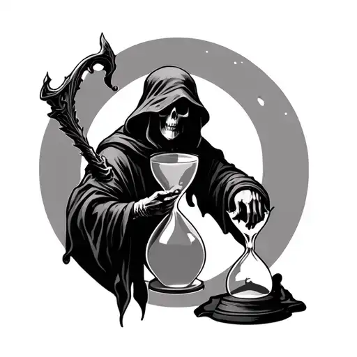 Sand Hourglass Grim Reaper