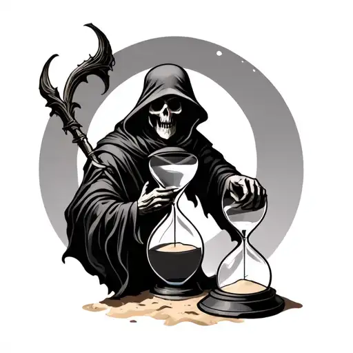 Sand Hourglass Grim Reaper