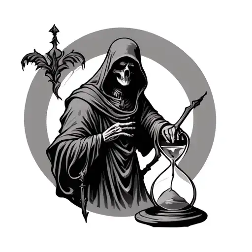 Sand Hourglass Grim Reaper