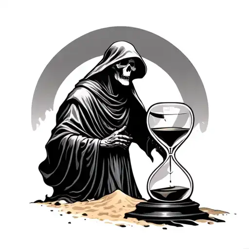 Sand Hourglass Grim Reaper