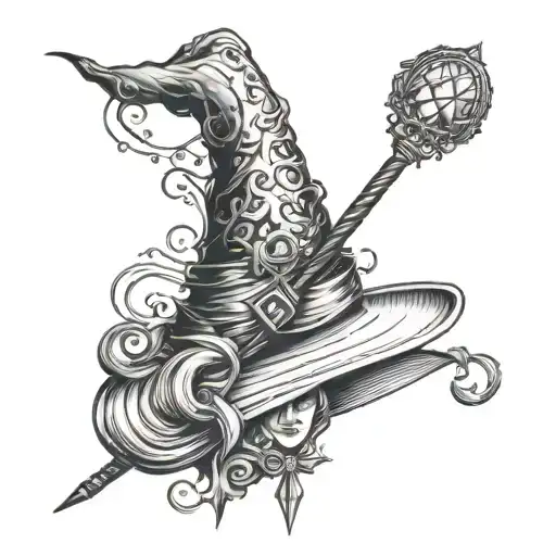 Wicked Witch Hat And Glinda Wand