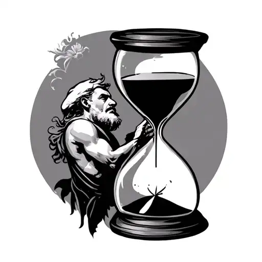 Man Stuck In Hourglass