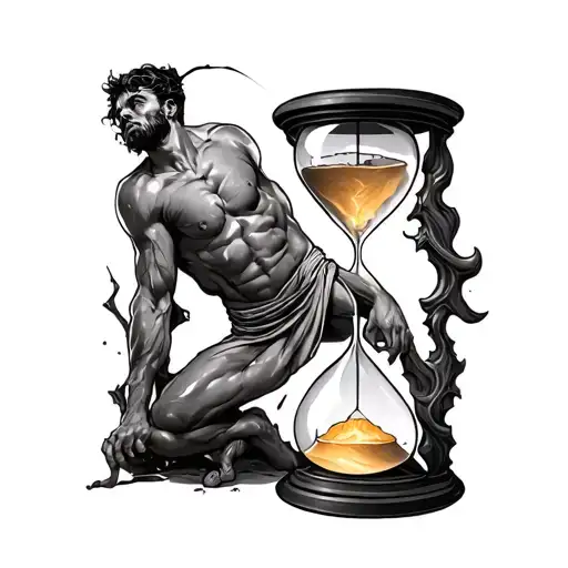 Man Stuck In Hourglass