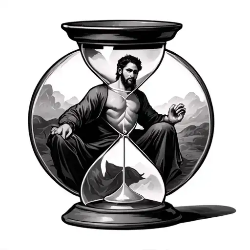 Man Stuck In Hourglass