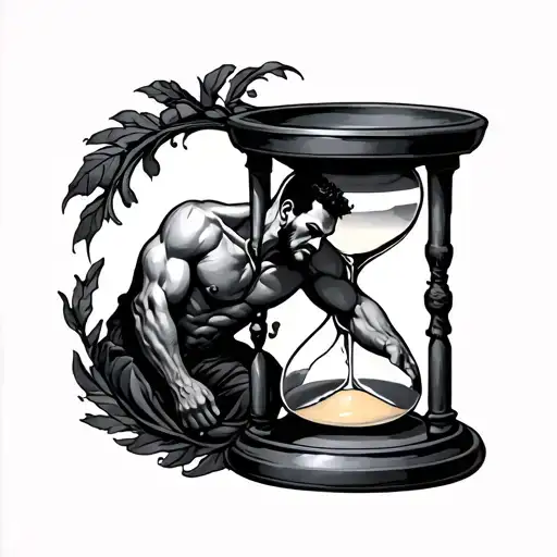 Man Stuck In Hourglass